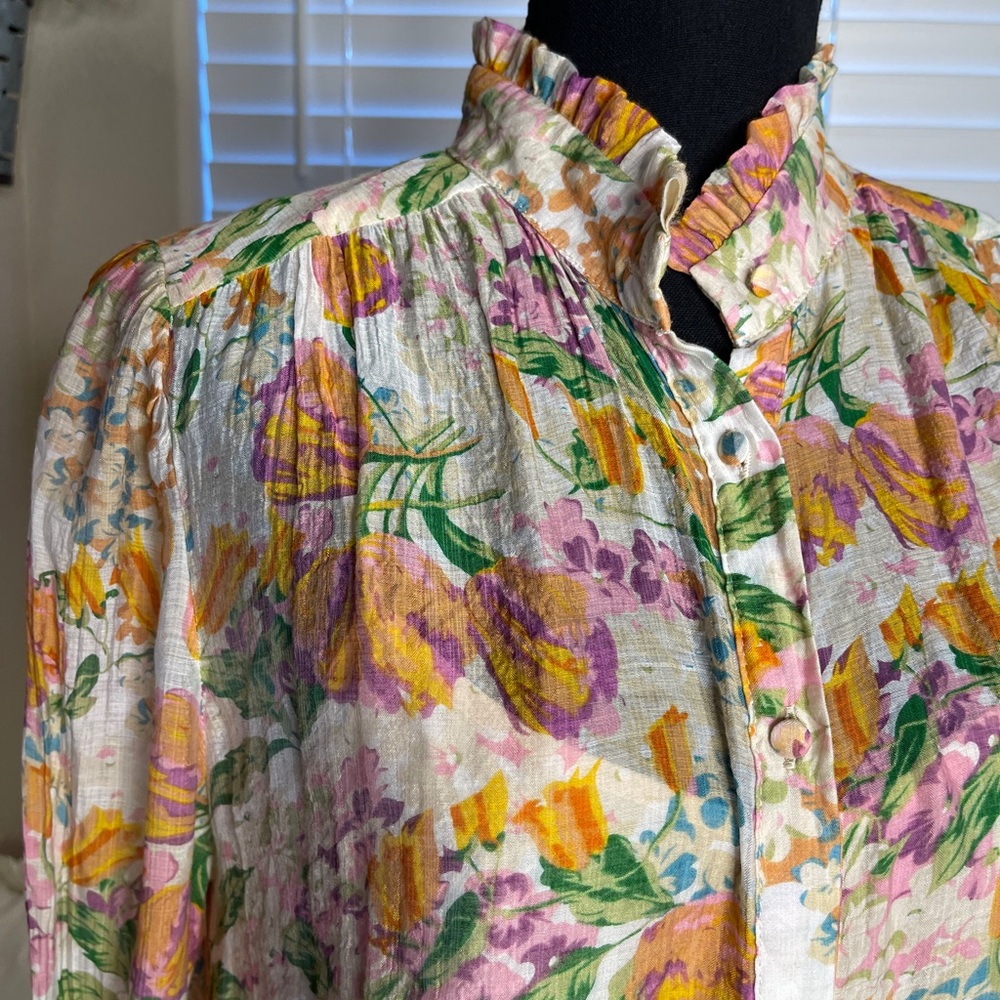 Fate With Love Floral Tiered Long-Sleeve Mini Dress - Boho Cottagecore - Picture 5 of 8